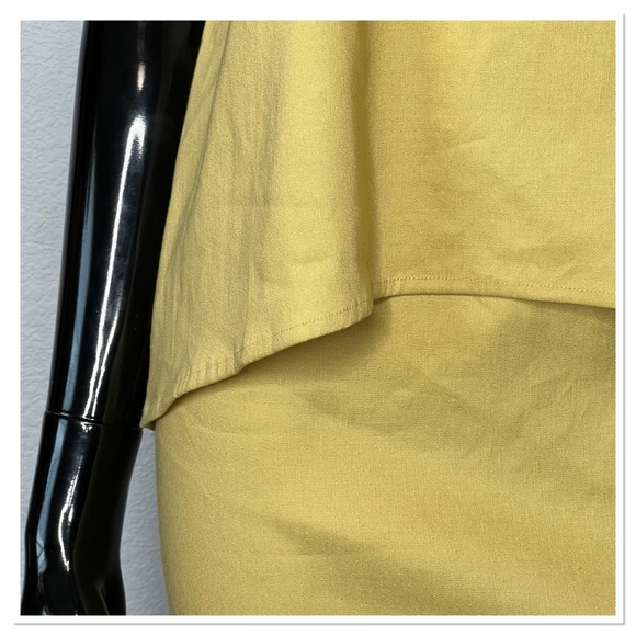 Antonio Melani Julia Dress Yellow Linen Blend Lagenlook Layered-Look Size 2 NWT - Picture 4 of 11